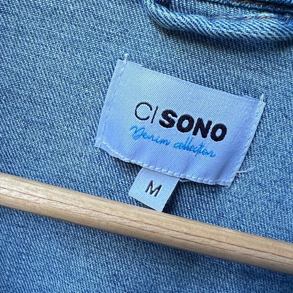Ci Sono Distressed Blue Denim Jacket Size Medium - Picture 4 of 7